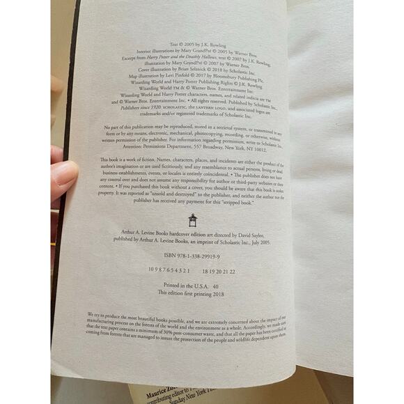 Harry Potter 2018 First Print Paperback Set | Books 5 & 6 - Picture 2 of 3